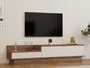 Hanah Home Soporte de TV Barko en Pino Atlántico y Blanco